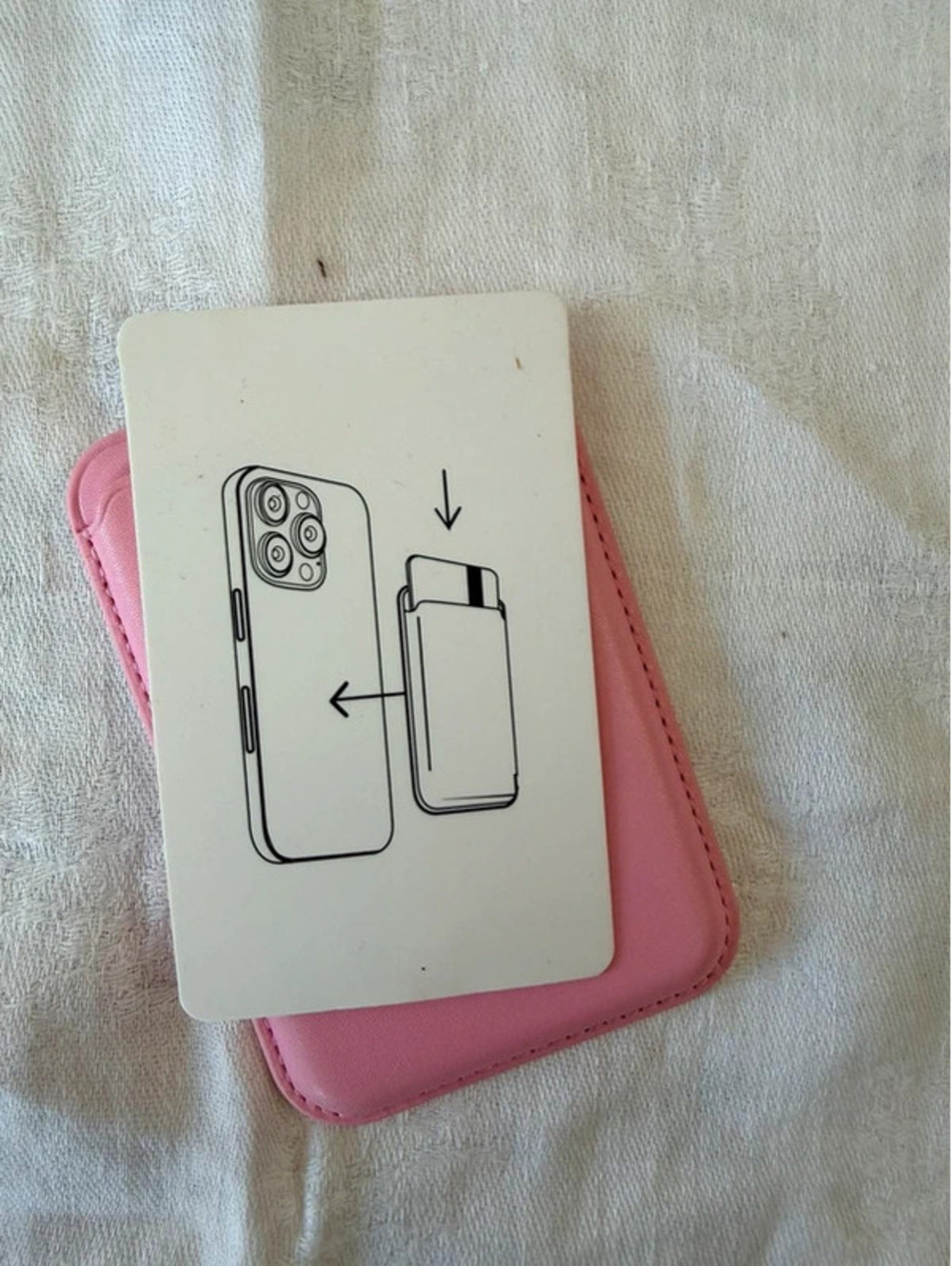 iPhone Wallet Accessory Pink Magnetic Phone Wallet Card Holder MagSafe Style